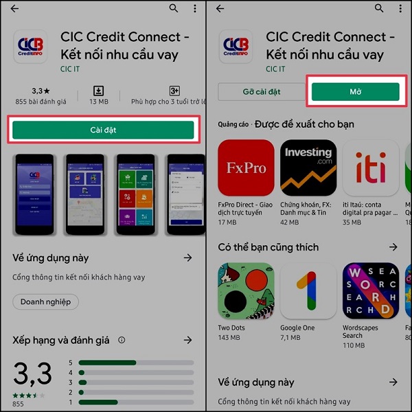 Kiểm tra nợ xấu bằng CMND/CCCD qua app CIC trên di động